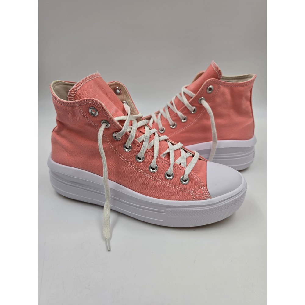 Converse Chuck Taylor All Star Move High Top Pink Platform Sneakers 570433C 8.5W - Picture 2 of 6